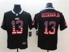 Nike Giants #13 Odell Beckham Jr. Black USA Flag Fashion Color Rush Limited Jersey