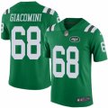 Mens Nike New York Jets #68 Breno Giacomini Limited Green Rush NFL Jersey