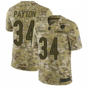 Mens Nike Chicago Bears #34 Walter Payton Limited Camo 2018 Salute to Service NFL Jersey