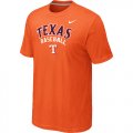 Nike MLB Texans Rangers 2014 Home Practice T-Shirt - Orange