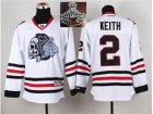 NHL Chicago Blackhawks #2 Duncan Keith White(White Skull) 2014 Stadium Series 2015 Stanley Cup Champions jerseys