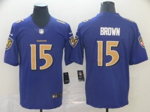 Nike Ravens #15 Marquise Brown Purple Color Rush Limited Jersey