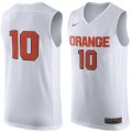 Nike Syracuse Orange #10 White Basketball College Jersey