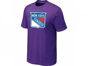 NHL New York Rangers Big & Tall Logo Purple T-Shirt