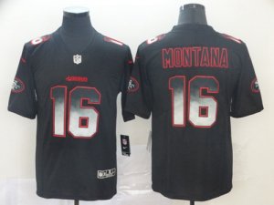 Nike 49ers #16 Joe Montana Black Arch Smoke Vapor Untouchable Limited Jersey