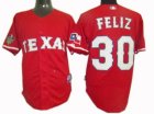 Texas Rangers #30 Neftali Feliz red