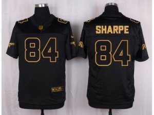 Nike Denver Broncos #84 Shannon Sharpe Black Pro Line Gold Collection Jersey(Elite)