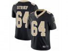 Mens Nike New Orleans Saints #64 Zach Strief Vapor Untouchable Limited Black Team Color NFL Jersey