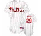 mlb philadelphia phillies #29 ibanez white(red strip)