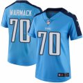 Womens Nike Tennessee Titans #70 Chance Warmack Limited Light Blue Rush NFL Jersey