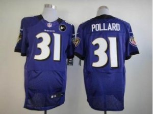 Nike Baltimore Ravens #31 Bernard pollard purple jerseys[Elite Art Patch]
