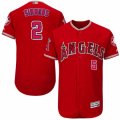 Men's Majestic Los Angeles Angels of Anaheim #2 Andrelton Simmons Red Flexbase Authentic Collection MLB Jersey