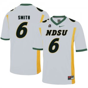 North Dakota State Bison 6 Zach Smith White College Football Jersey