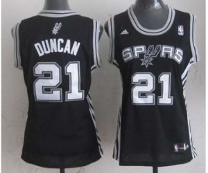 women nba san antonio spurs #21 tim duncan black[revolution 30 swingman]