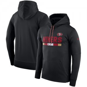 Men\'s San Francisco 49ers Nike Black Sideline Team Name Performance Pullover Hoodie