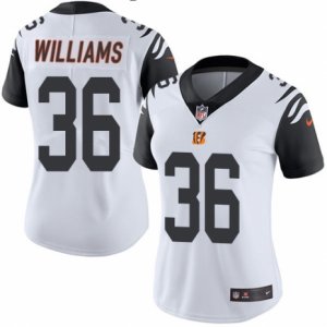 Women\'s Nike Cincinnati Bengals #36 Shawn Williams Limited White Rush NFL Jersey