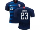 2018-19 USA #23 Acosta Away Soccer Country Jersey