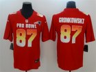 Nike AFC Patriots #87 Rob Gronkowski Red 2018 Pro Bowl Game Jersey