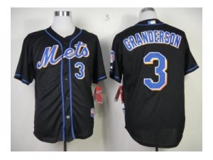 mlb jerseys new york mets #3 granderson black