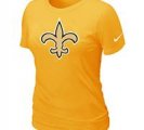 Women New Orleans Sains Yellow T-Shirts