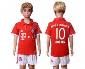 Bayern Munchen #10 Robben Home Kid Soccer Club Jersey