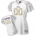 Customized Minnesota Vikings Jersey Women Zebra Field Flirt Fashion Football