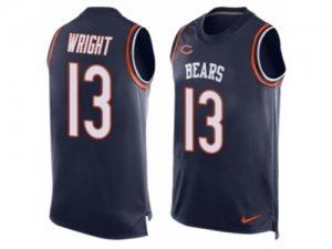 Mens Nike Chicago Bears #13 Kendall Wright Limited Navy Blue Player Name & Number Tank Top NFL Jersey