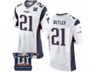 Mens Nike New England Patriots #21 Malcolm Butler Elite White Super Bowl LI Champions NFL Jersey