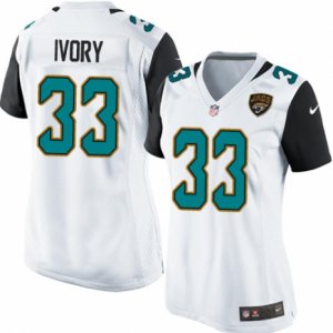 Womens Nike Jacksonville Jaguars #33 Chris Ivory Teal White Team Color NFL Jersey