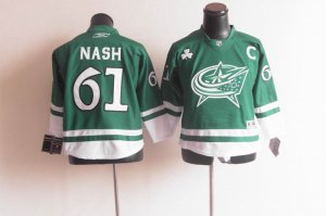 youth nhl jerseys columbus blue jackets #61 nash green