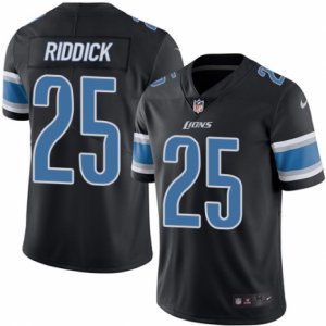 Mens Nike Detroit Lions #25 Theo Riddick Limited Black Rush NFL Jersey