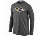 Nike Baltimore Ravens Logo Long Sleeve T-Shirt D.Grey