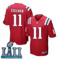 Nike Patriots #11 Julian Edelman Red Youth 2018 Super Bowl LII Game Jersey