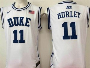 Duke Blue Devils #11 Bobby Hurley White College Basketball Jersey