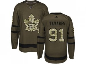 Youth Adidas Toronto Maple Leafs #91 John Tavares Green Salute to Service Stitched NHL Jersey