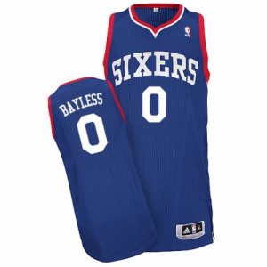 Men\'s Adidas Philadelphia 76ers #0 Jerryd Bayless Authentic Royal Blue Alternate NBA Jersey