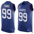 Mens Nike New York Giants #99 Robert Thomas Limited Royal Blue Player Name & Number Tank Top NFL Jersey