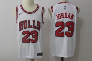 Nba Chicago Bulls #23 Michael Jordan White Nike Jersey