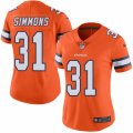 Women's Nike Denver Broncos #31 Justin Simmons Limited Orange Rush NFL Jersey