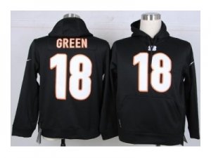 Nike jerseys cincinnati bengals #18 green black[pullover hooded sweatshirt]