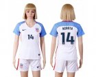 Womens USA #14 Acosta Home Soccer Country Jersey