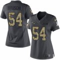 Womens Nike New England Patriots #54 Tedy Bruschi Limited Black 2016 Salute to Service NFL Jersey