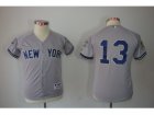 Youth New York Yankees #13 Alex Rodriguez Grey jerseys(2009 Logo WS 09 Champions Pat)