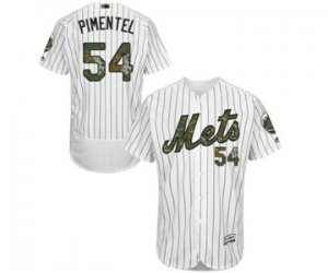 Men\'s Majestic New York Mets #54 Stolmy Pimentel Authentic White 2016 Memorial Day Fashion Flex Base MLB Jersey