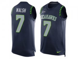 Mens Nike Seattle Seahawks #7 Blair Walsh Limited Steel Blue Player Name & Number Tank Top NFL Jersey