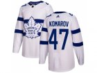 Men Adidas Toronto Maple Leafs #47 Leo Komarov White Authentic 2018 Stadium Series Stitched NHL Jersey