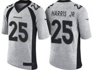 Nike Denver Broncos #25 Chris Harris Jr 2016 Gridiron Gray II Mens NFL Limited Jersey