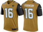 Men Jacksonville Jaguars #16 Denard Robinson Gold Color Rush Legend Jersey