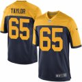 Mens Nike Green Bay Packers #65 Lane Taylor Game Navy Blue Alternate NFL Jersey