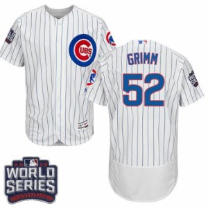 Men\'s Majestic Chicago Cubs #52 Justin Grimm White 2016 World Series Bound Flexbase Authentic Collection MLB Jersey